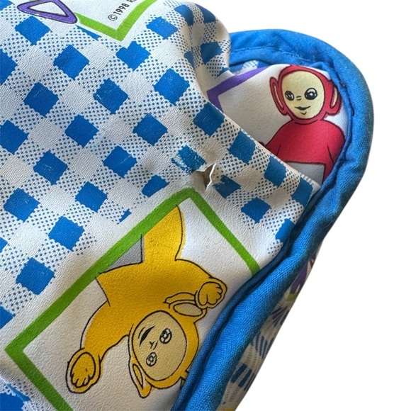 VTG 1998 Teletubbies Blue & White Gingham Mini Diaper Bag - Picture 10 of 16